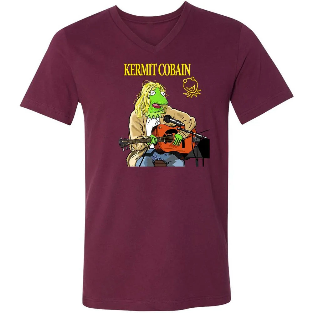 Unisex V-Neck T-Shirt - 5UNSC6L1 - Maroon - 6