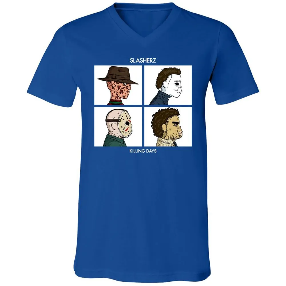 Unisex V-Neck T-Shirt - D9KU5CVK - True Royal - 4