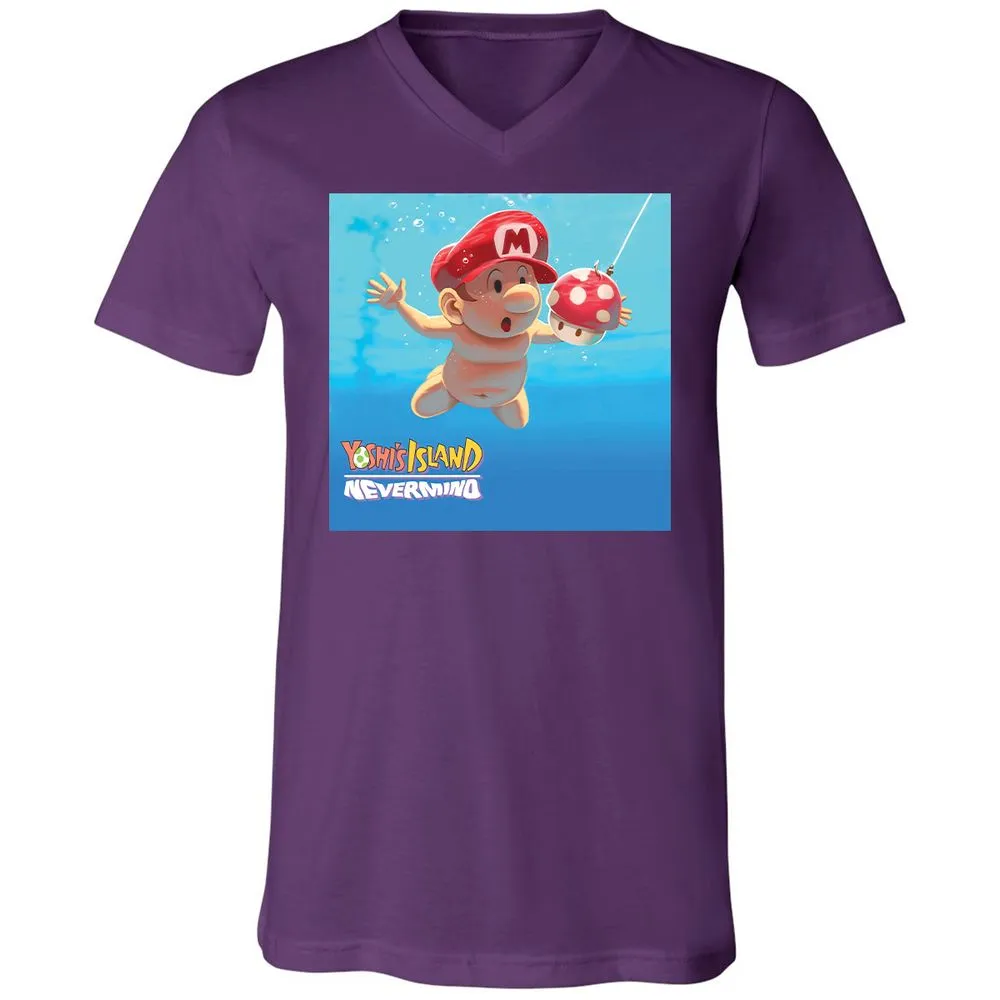 Unisex V-Neck T-Shirt - L7XCG5RH - Team Purple - 9
