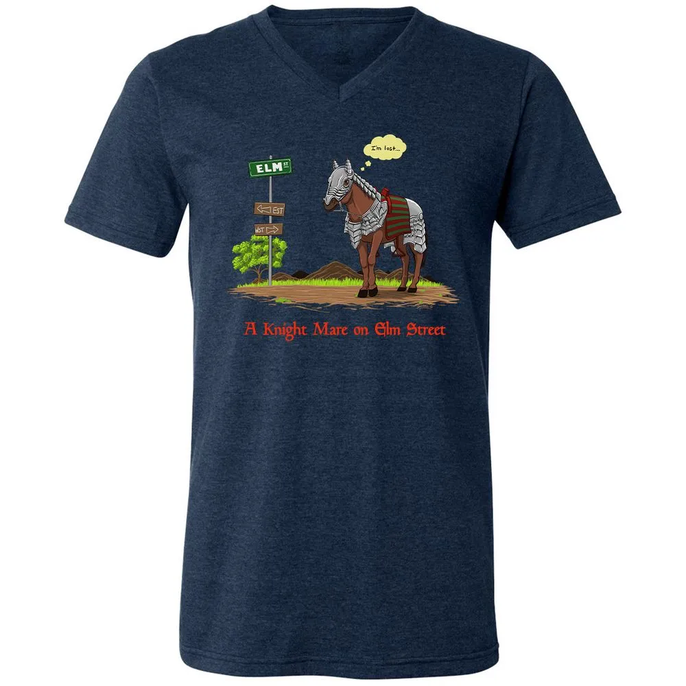 Unisex V-Neck T-Shirt - 84T8RVNV - Heather Navy - 15
