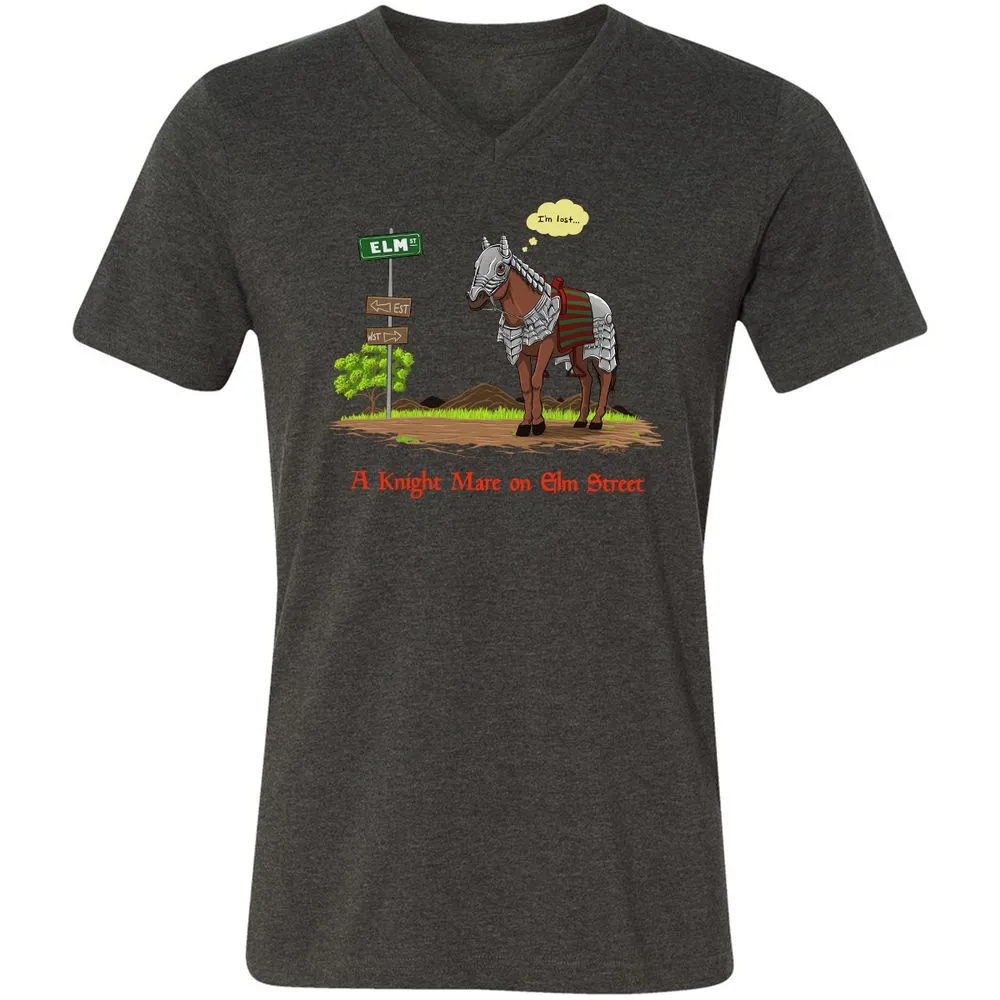 Unisex V-Neck T-Shirt - 84T8RVNV - Dark Grey Heather - 8