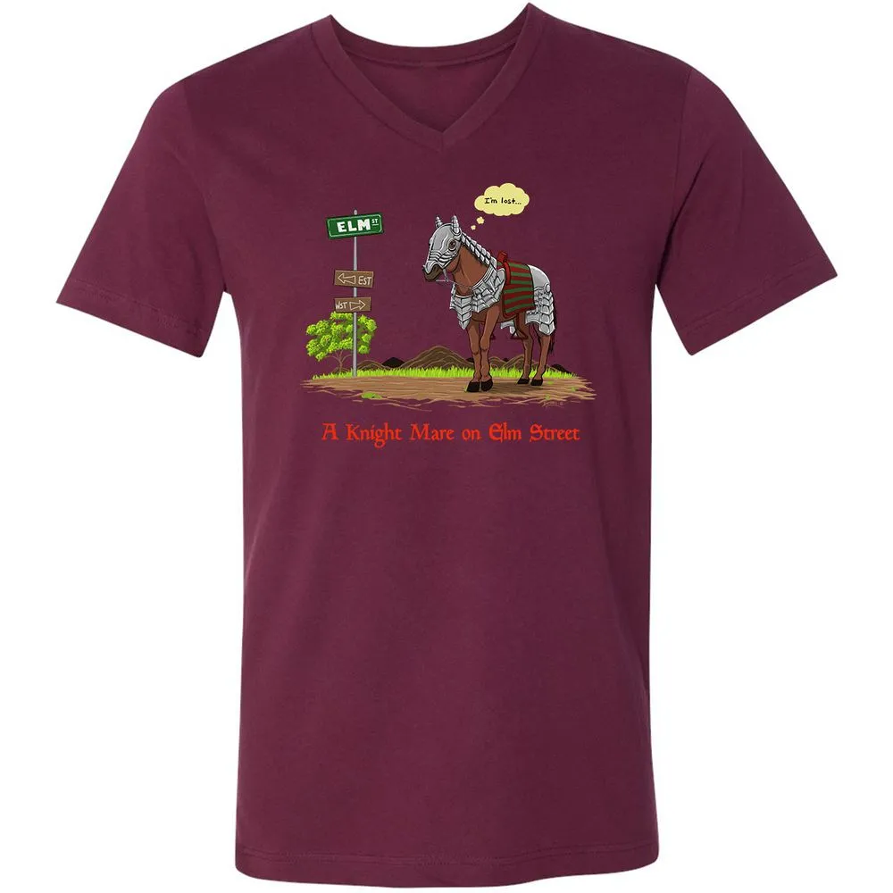 Unisex V-Neck T-Shirt - 84T8RVNV - Maroon - 6