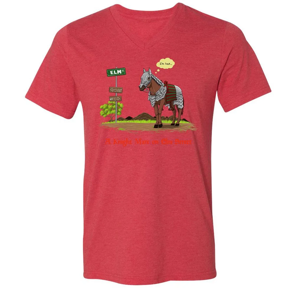 Unisex V-Neck T-Shirt - 84T8RVNV - Heather Red - 16