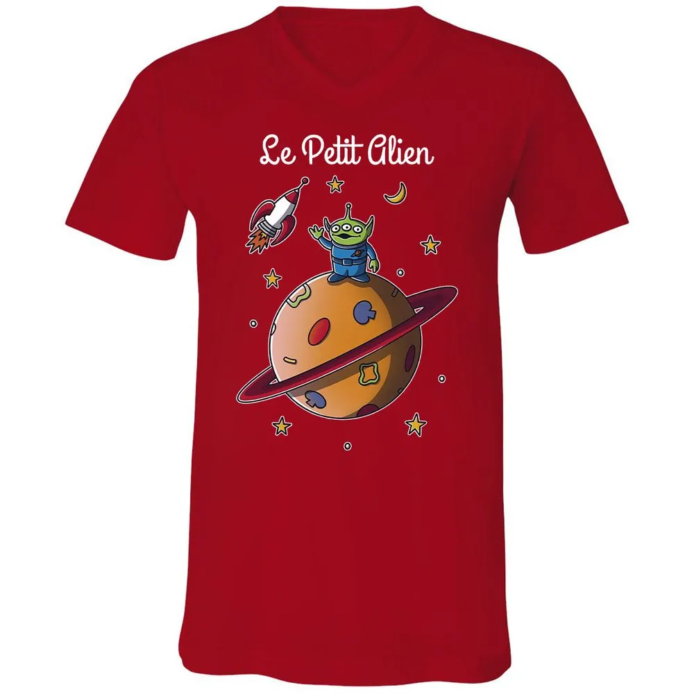 Unisex V-Neck T-Shirt - KVJU9Z33 - Red - 3