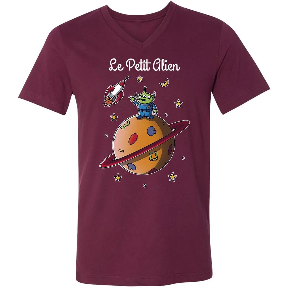 Unisex V-Neck T-Shirt - KVJU9Z33 - Maroon - 6