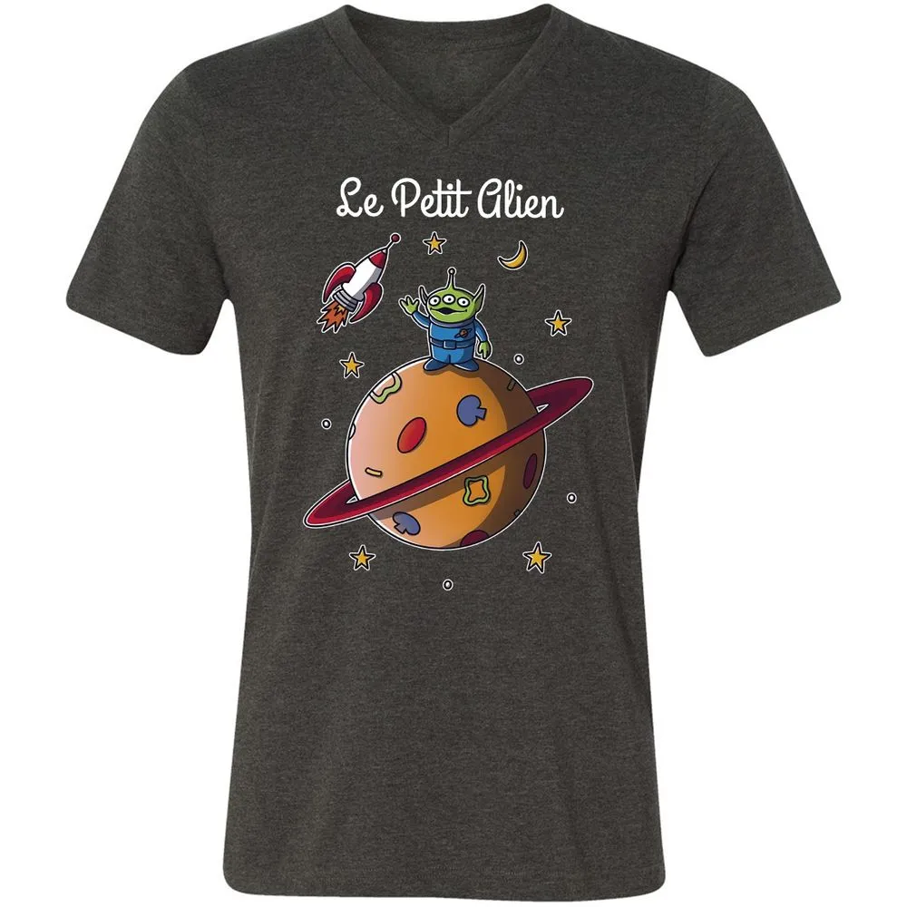 Unisex V-Neck T-Shirt - KVJU9Z33 - Dark Grey Heather - 8