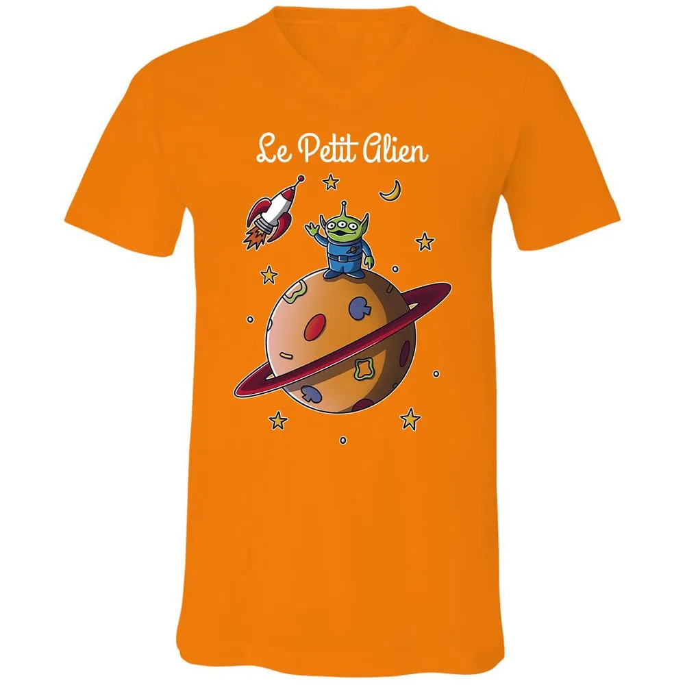 Unisex V-Neck T-Shirt - KVJU9Z33 - Orange - 11