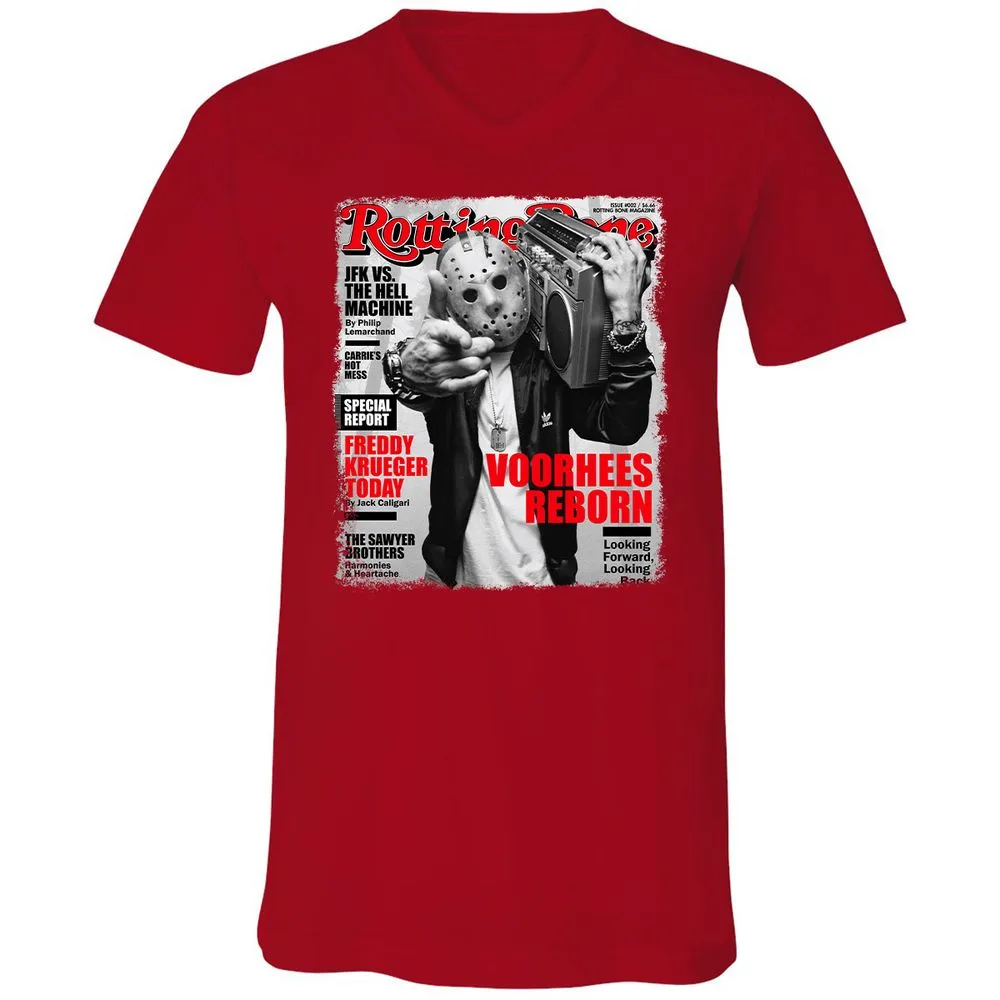 Unisex V-Neck T-Shirt - TPL4MEXV - Red - 3