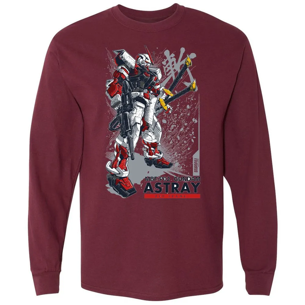 Long Sleeve T-Shirt - HBP8TUM3 - Maroon - 11