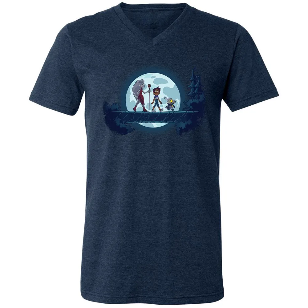 Unisex V-Neck T-Shirt - 18J8VYS6 - Heather Navy - 15