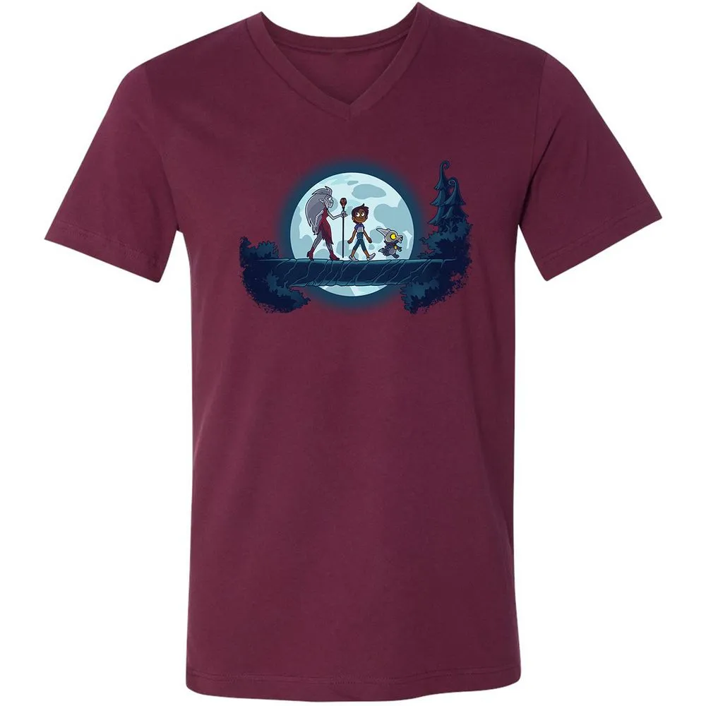 Unisex V-Neck T-Shirt - 18J8VYS6 - Maroon - 6