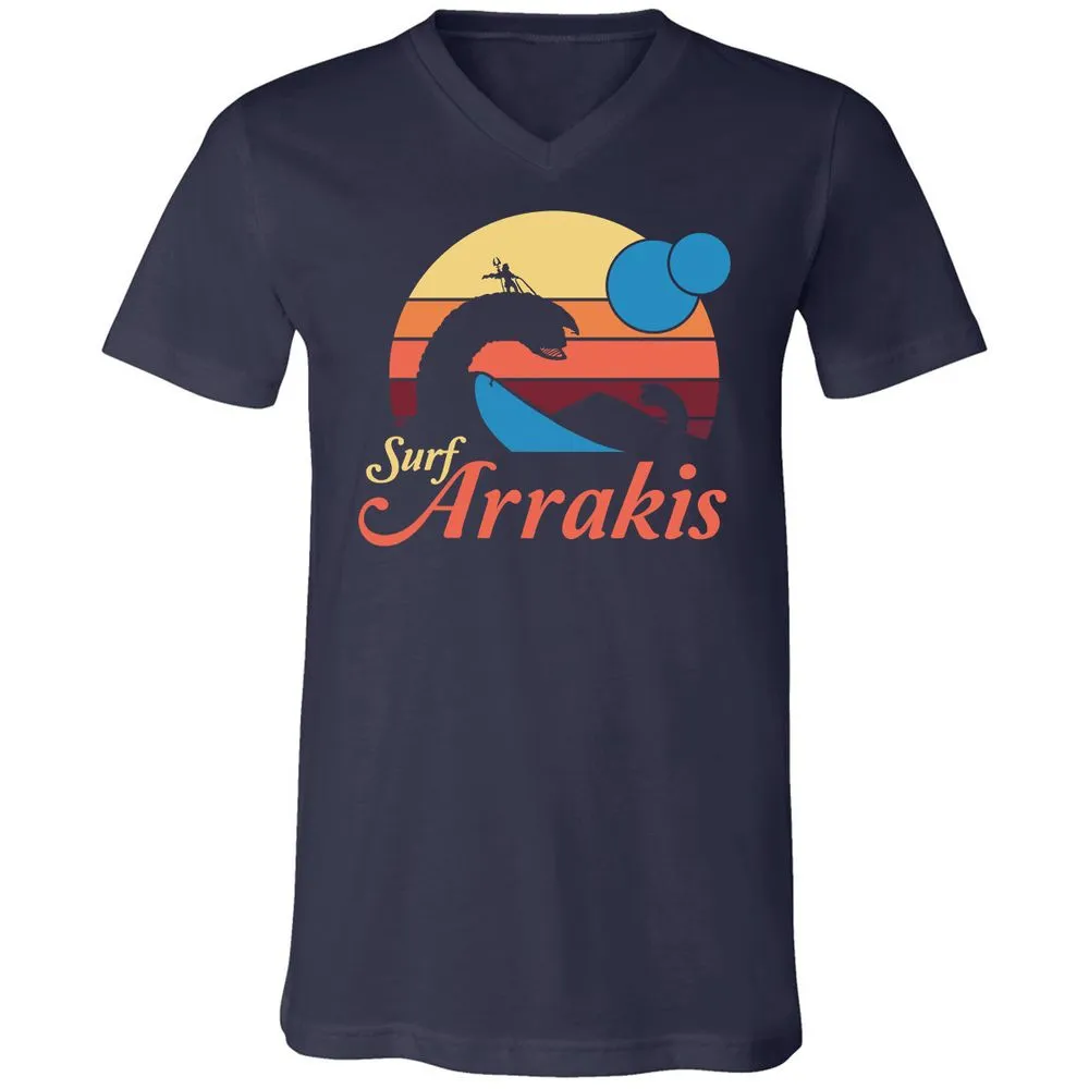 Unisex V-Neck T-Shirt - CBK8395W - Navy - 2