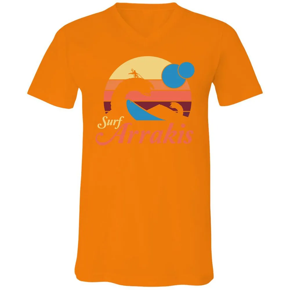 Unisex V-Neck T-Shirt - CBK8395W - Orange - 11