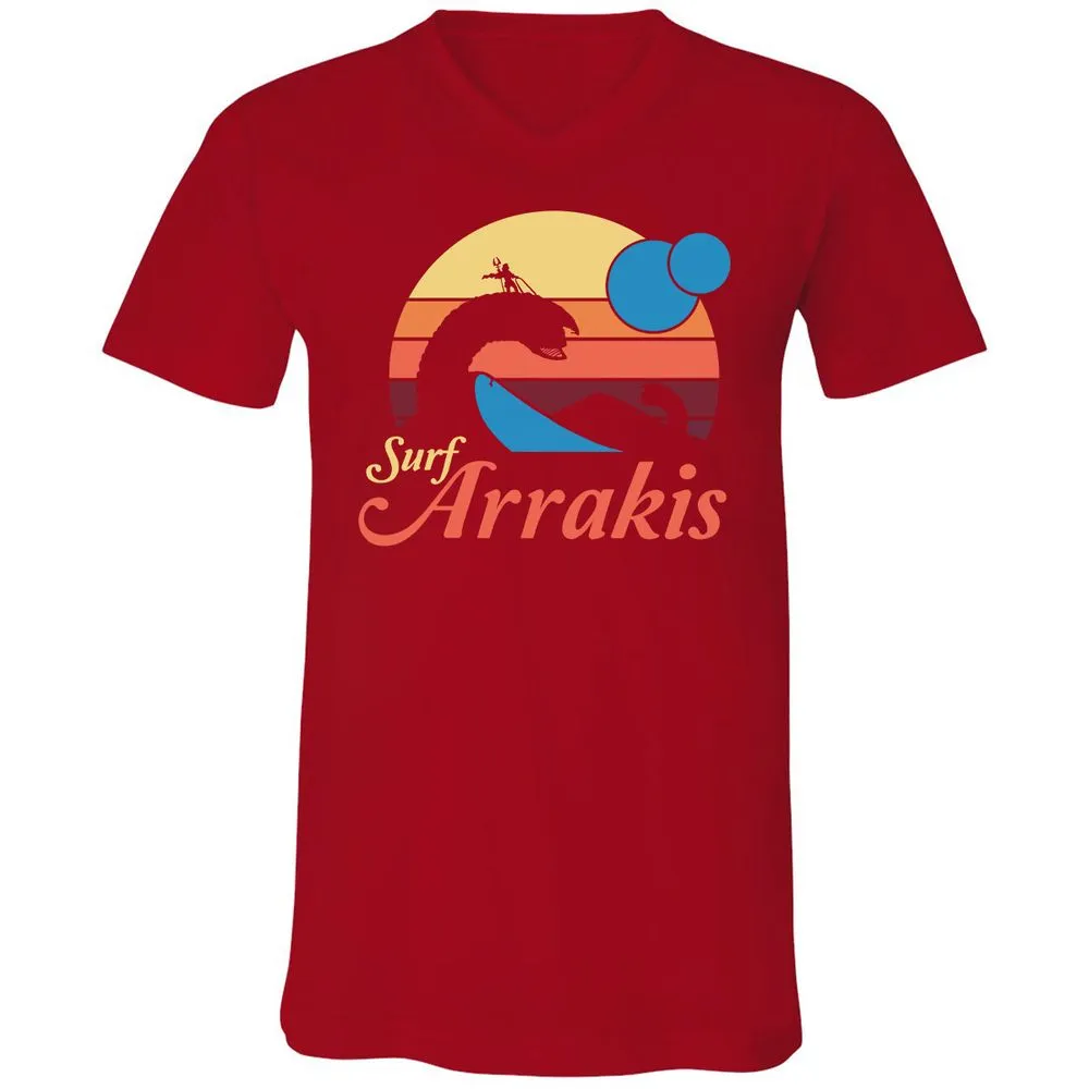 Unisex V-Neck T-Shirt - CBK8395W - Red - 3