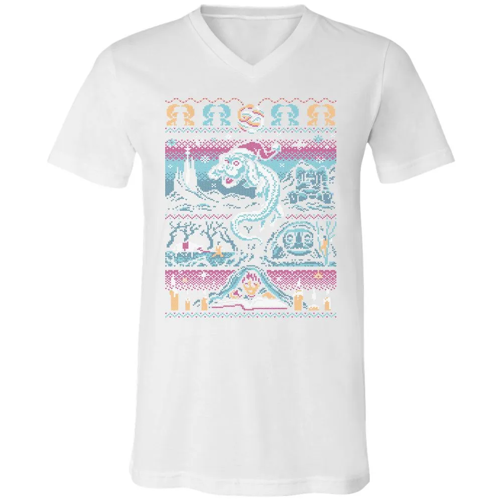 Unisex V-Neck T-Shirt - 9ZKDRY92 - White - 5