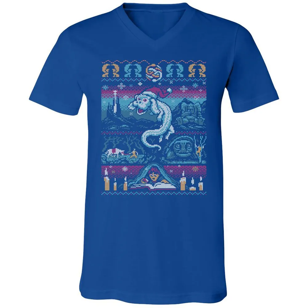 Unisex V-Neck T-Shirt - 9ZKDRY92 - True Royal - 4