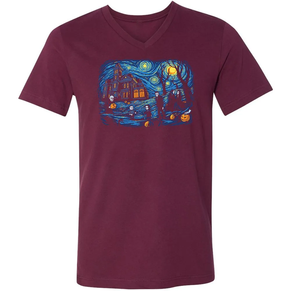 Unisex V-Neck T-Shirt - EK54WMC1 - Maroon - 6