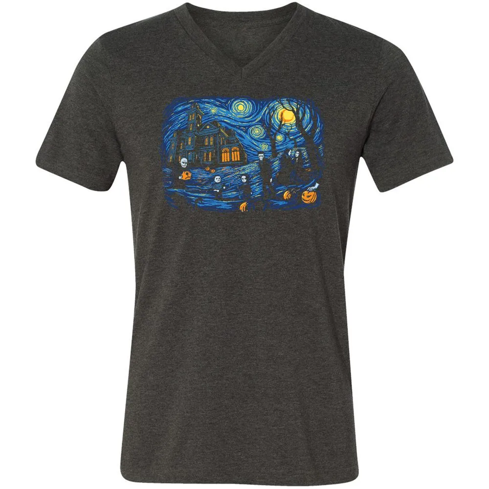 Unisex V-Neck T-Shirt - EK54WMC1 - Dark Grey Heather - 8