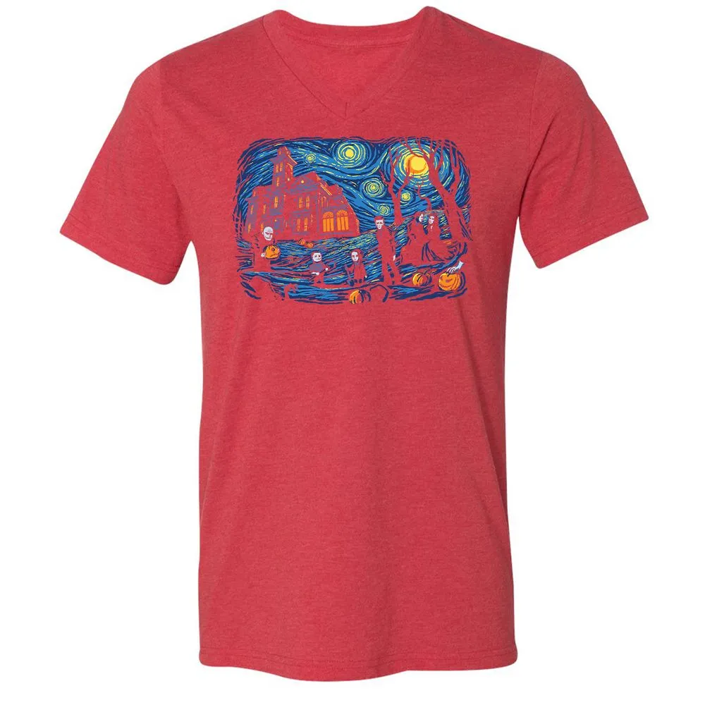 Unisex V-Neck T-Shirt - EK54WMC1 - Heather Red - 16