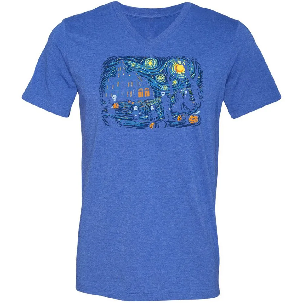 Unisex V-Neck T-Shirt - EK54WMC1 - Heather True Royal - 14