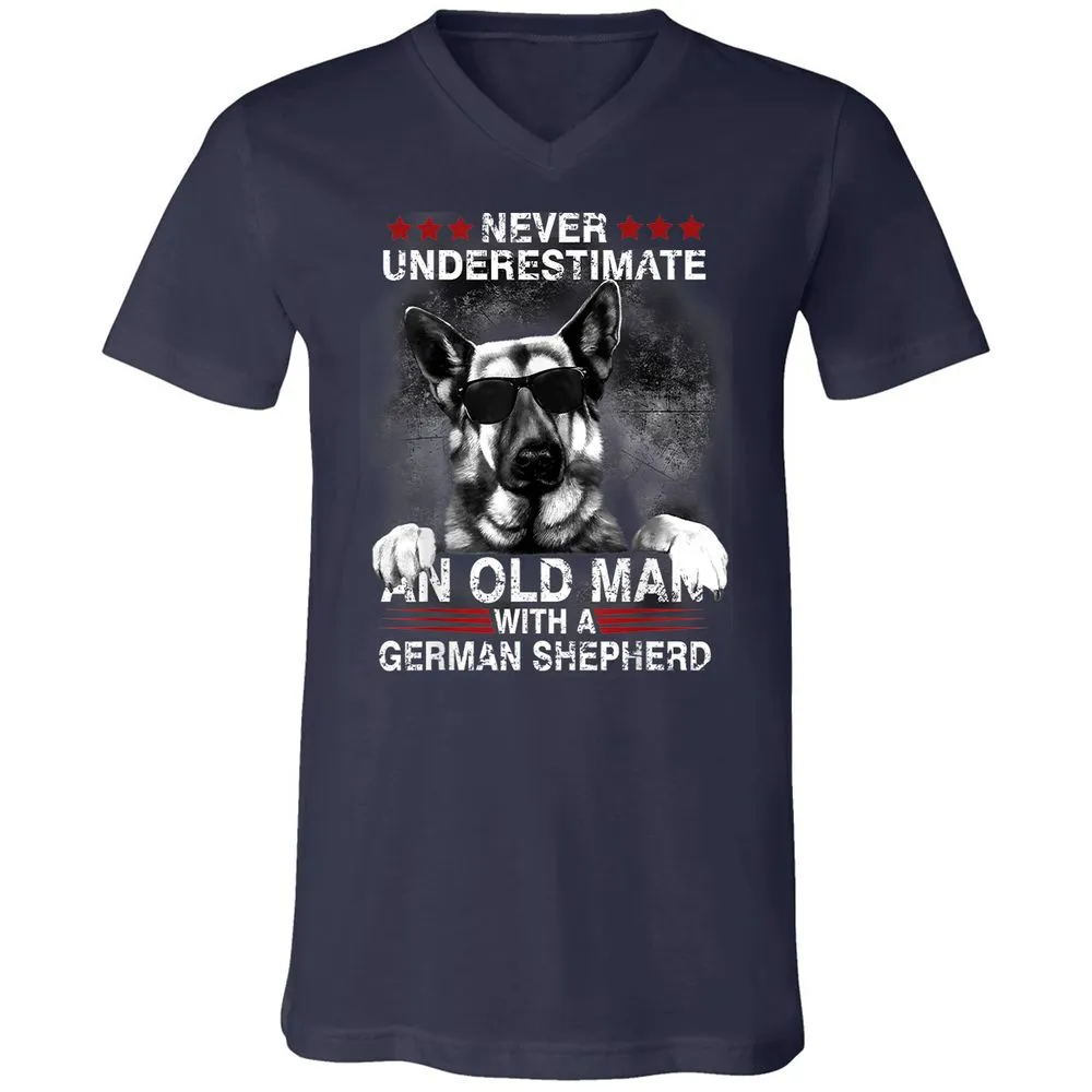 Unisex V-Neck T-Shirt - CRS5KBMZ - Navy - 2
