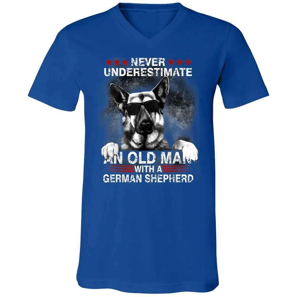 Unisex V-Neck T-Shirt - CRS5KBMZ - True Royal - 4