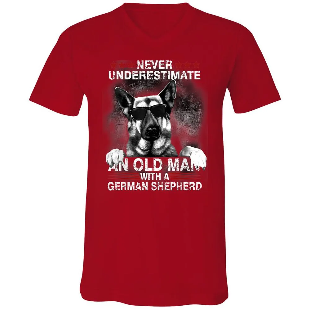 Unisex V-Neck T-Shirt - CRS5KBMZ - Red - 3