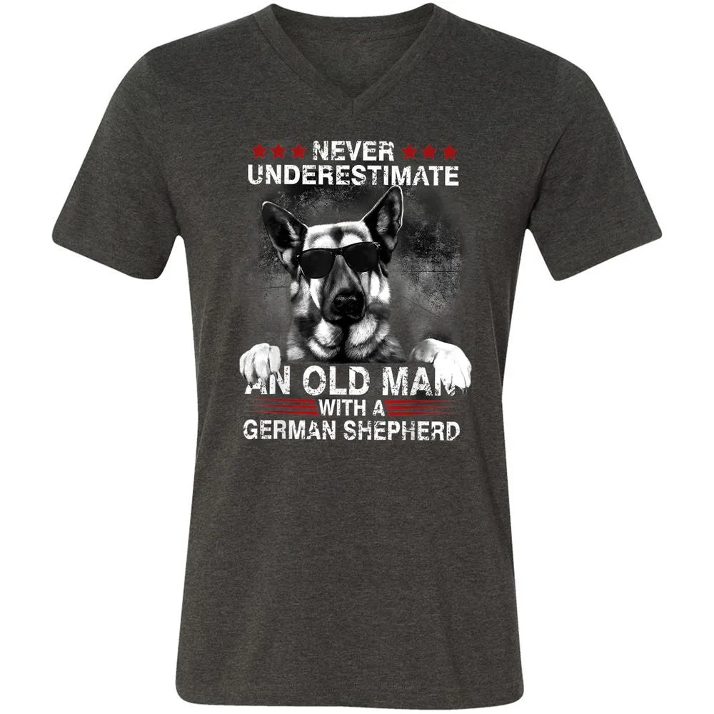 Unisex V-Neck T-Shirt - CRS5KBMZ - Dark Grey Heather - 8