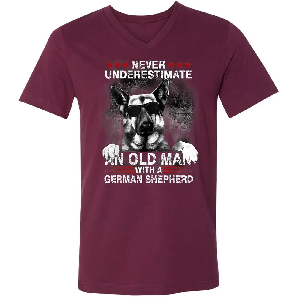 Unisex V-Neck T-Shirt - CRS5KBMZ - Maroon - 6