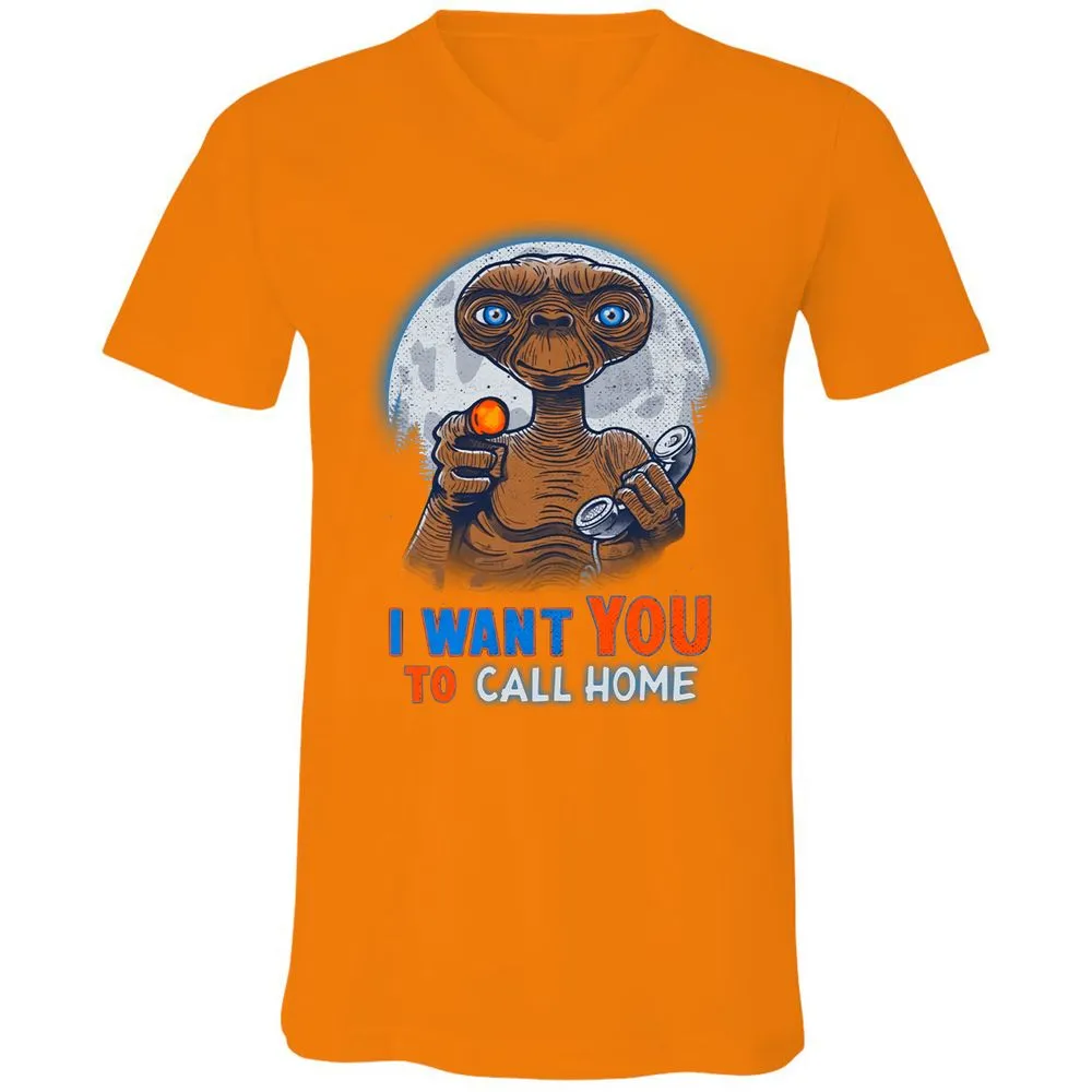 Unisex V-Neck T-Shirt - T2XW14X6 - Orange - 11