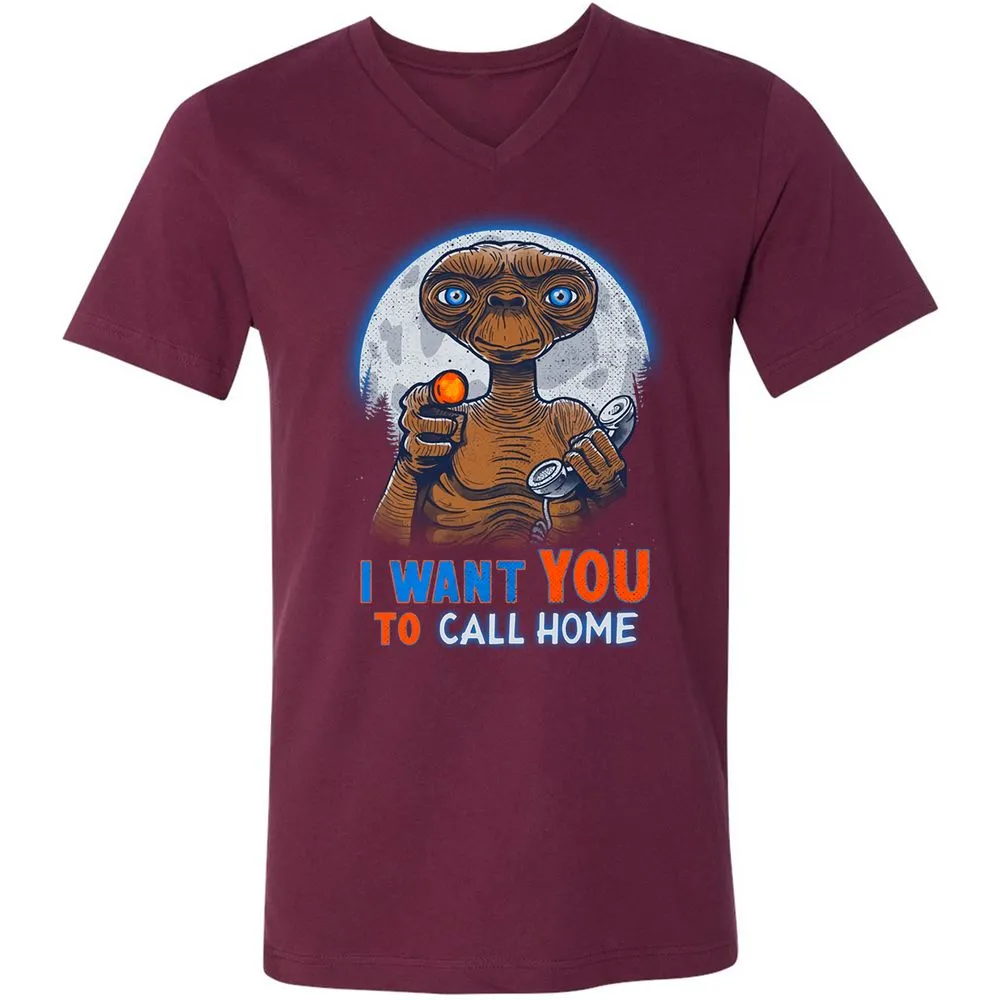 Unisex V-Neck T-Shirt - T2XW14X6 - Maroon - 6