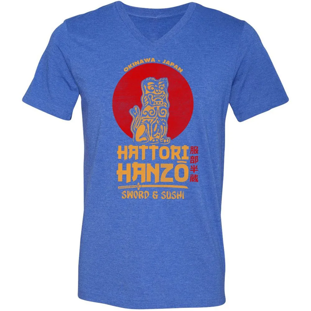 Unisex V-Neck T-Shirt - V3QV589B - Heather True Royal - 14