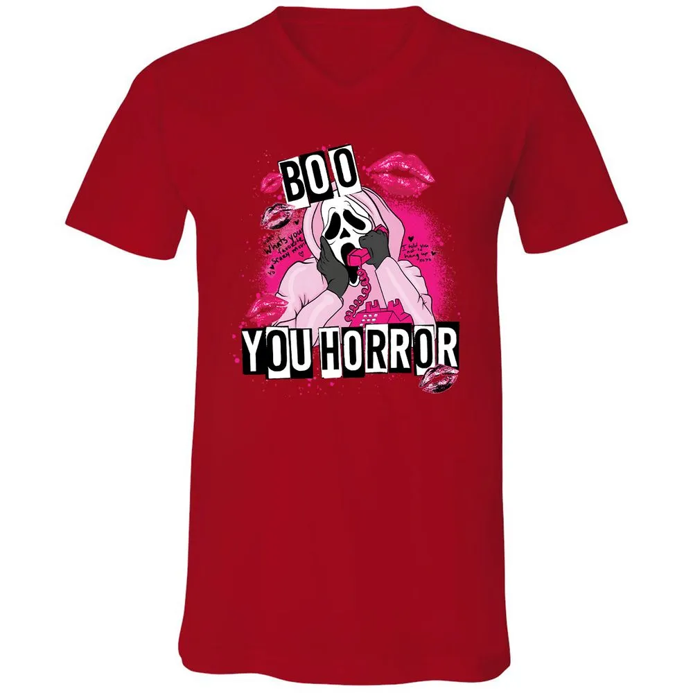Unisex V-Neck T-Shirt - A3A8Q1EJ - Red - 3
