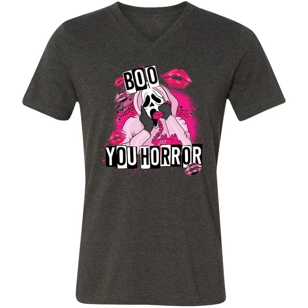 Unisex V-Neck T-Shirt - A3A8Q1EJ - Dark Grey Heather - 8