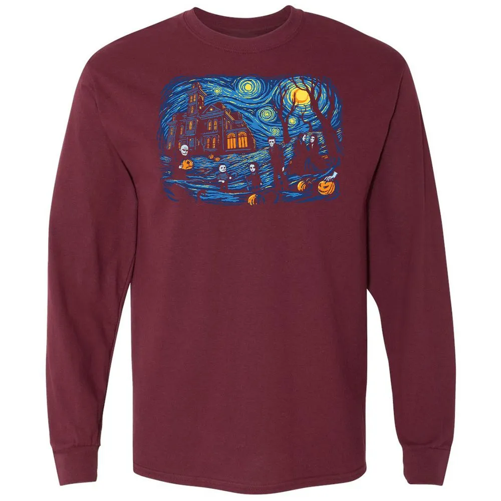 Long Sleeve T-Shirt - E9W7VKMY - Maroon - 11