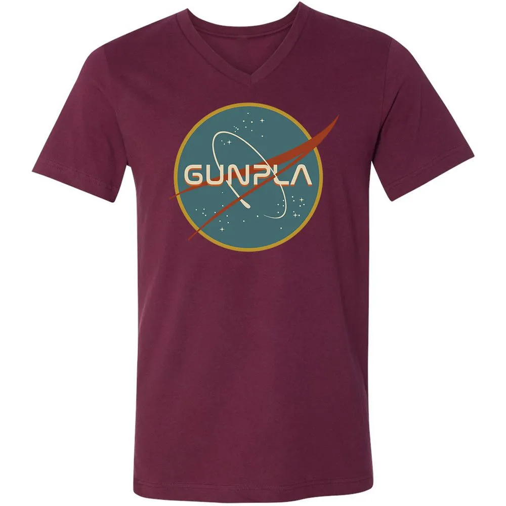 Unisex V-Neck T-Shirt - RKJS7137 - Maroon - 6