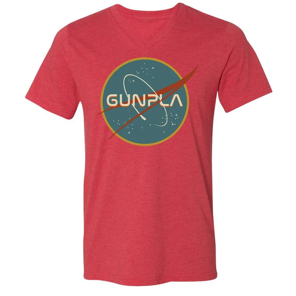 Unisex V-Neck T-Shirt - RKJS7137 - Heather Red - 16