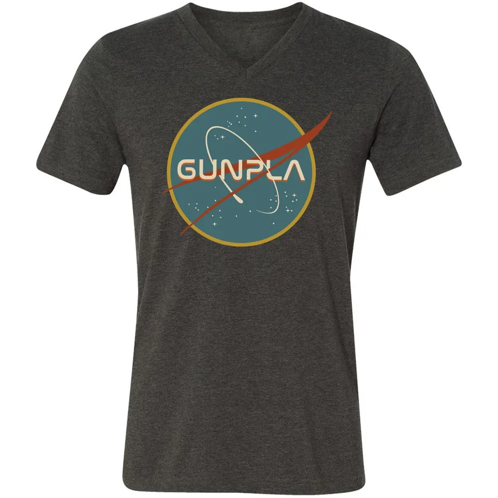 Unisex V-Neck T-Shirt - RKJS7137 - Dark Grey Heather - 8