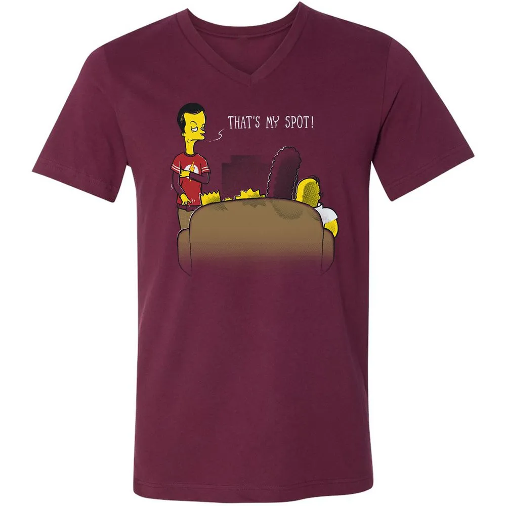 Unisex V-Neck T-Shirt - 6VK1KR1R - Maroon - 6