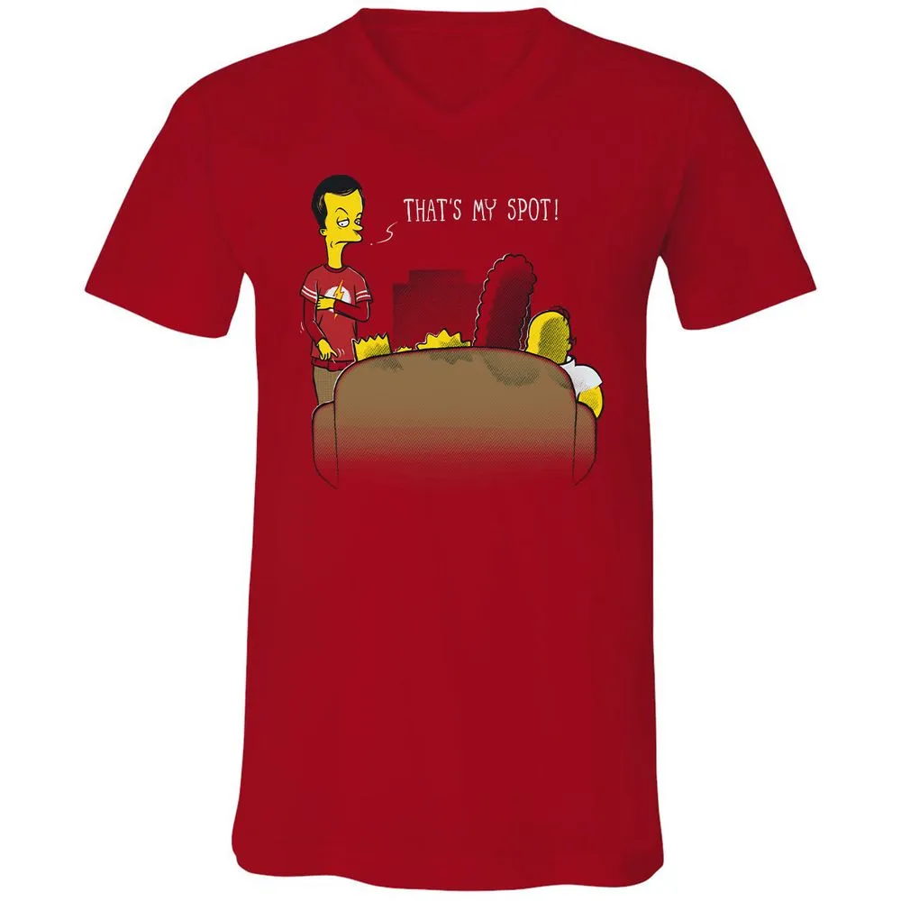 Unisex V-Neck T-Shirt - 6VK1KR1R - Red - 3