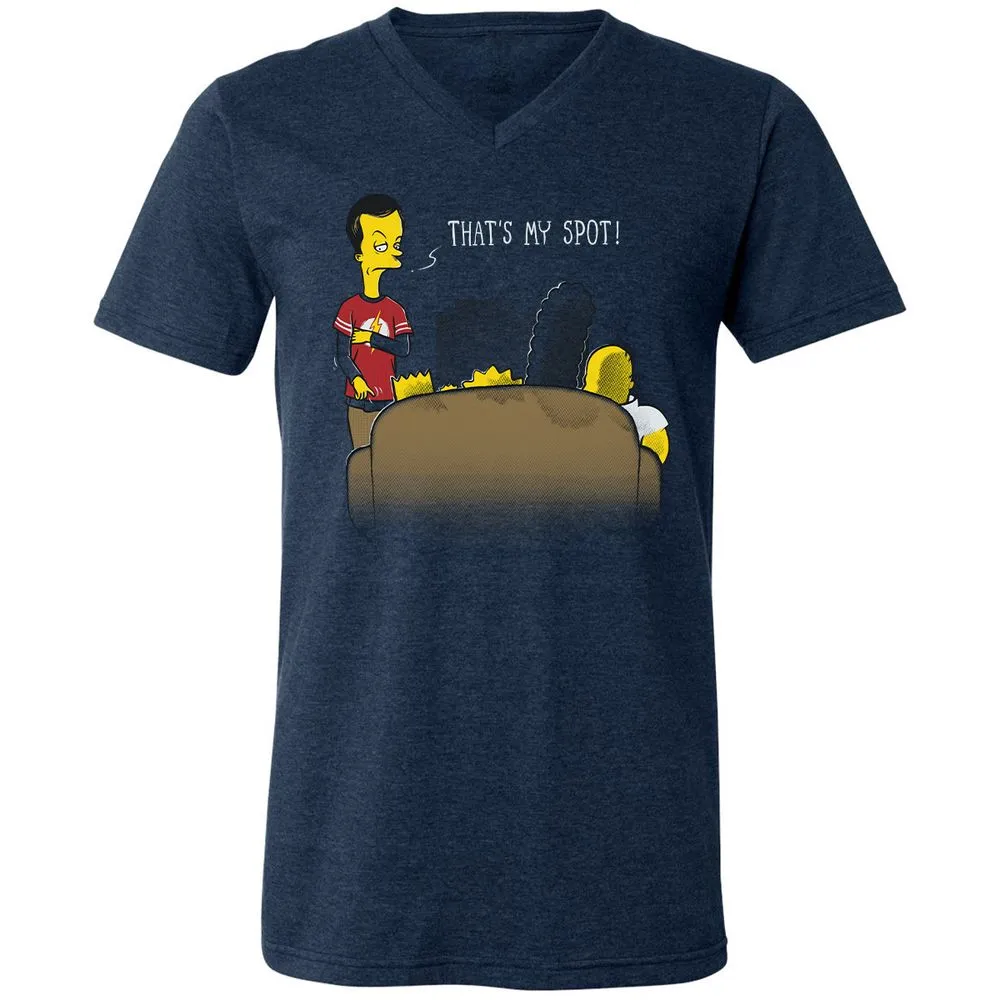 Unisex V-Neck T-Shirt - 6VK1KR1R - Heather Navy - 15