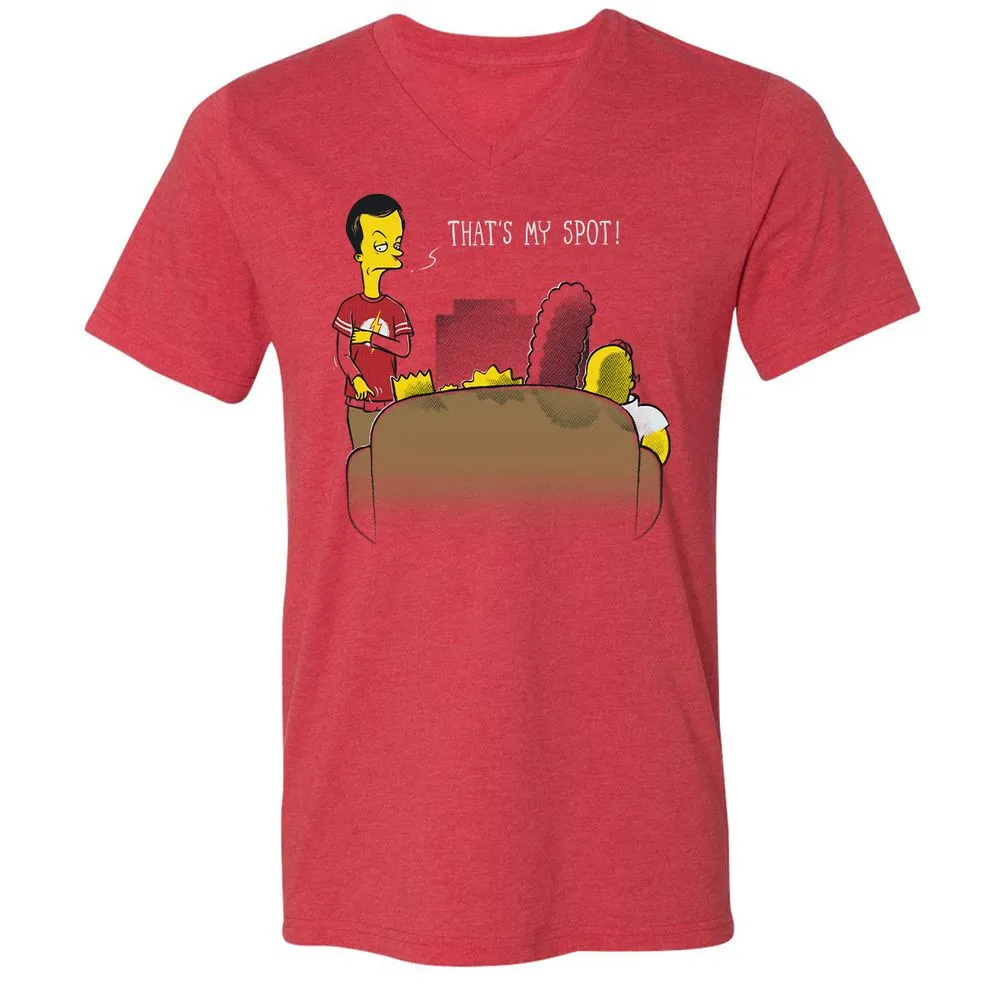 Unisex V-Neck T-Shirt - 6VK1KR1R - Heather Red - 16