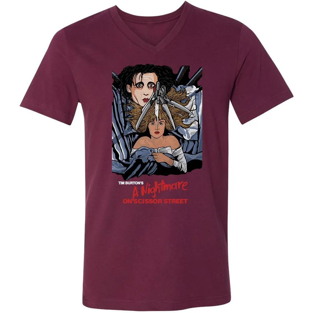 Unisex V-Neck T-Shirt - 28UUK48K - Maroon - 6