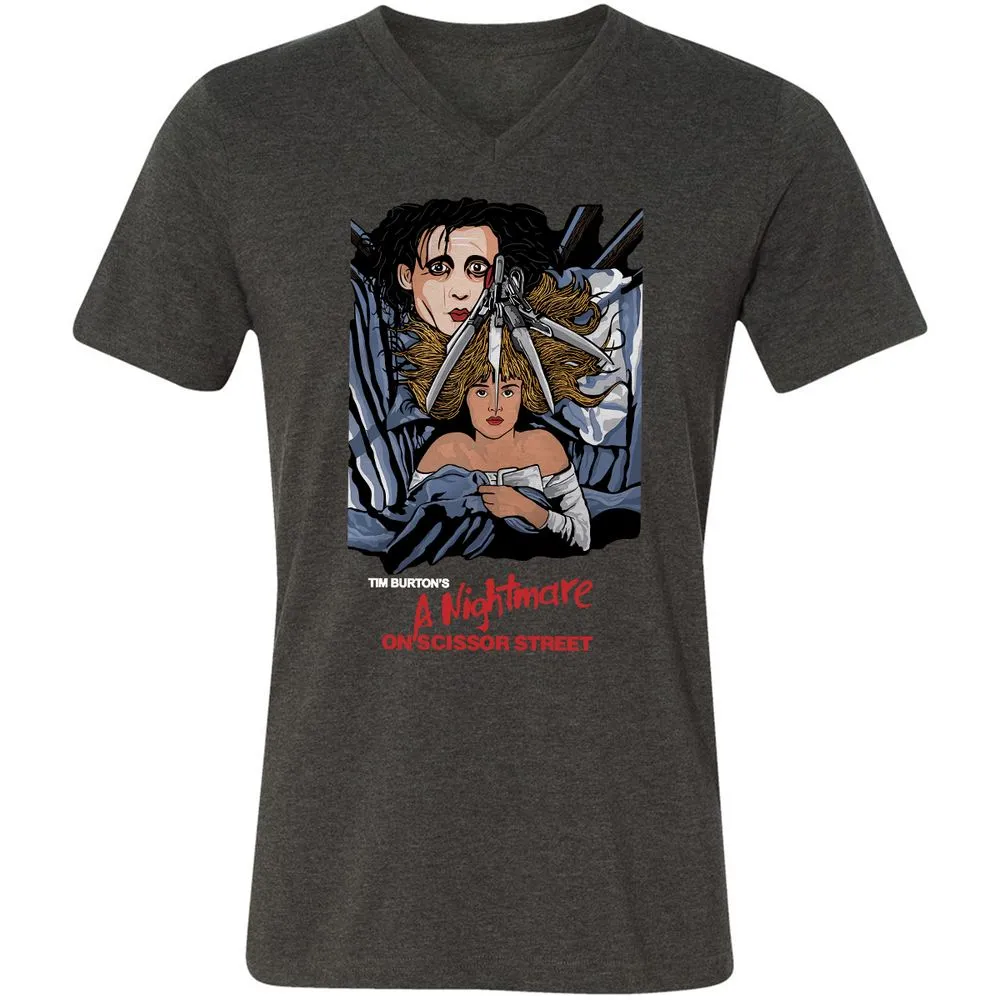Unisex V-Neck T-Shirt - 28UUK48K - Dark Grey Heather - 8