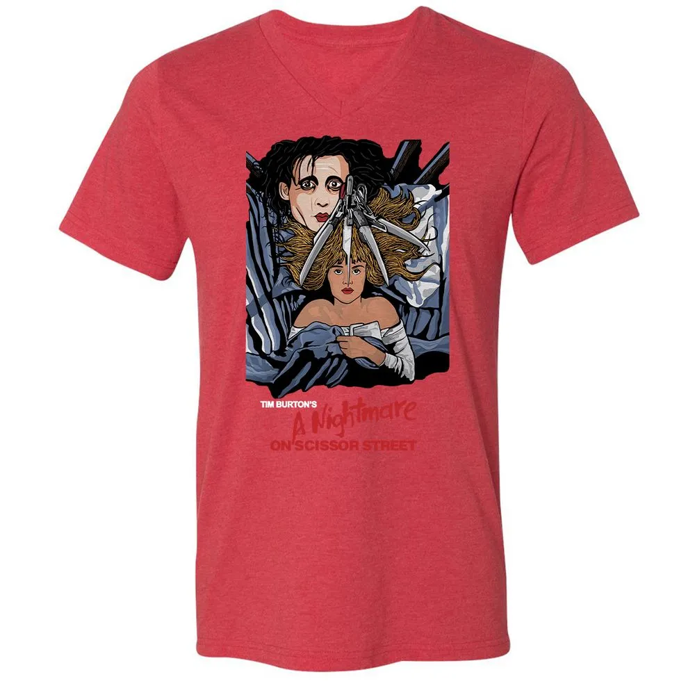 Unisex V-Neck T-Shirt - 28UUK48K - Heather Red - 16