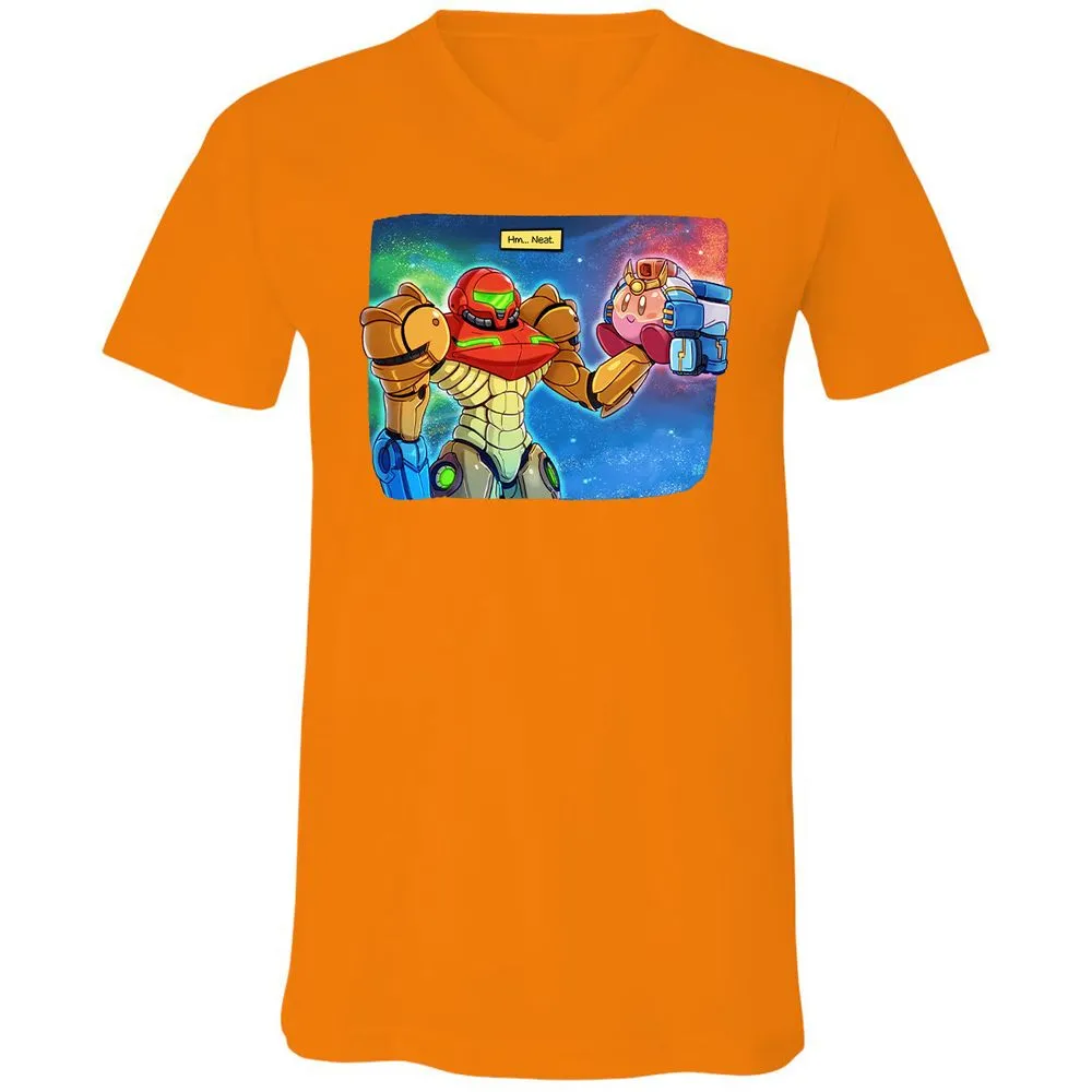Unisex V-Neck T-Shirt - RAS6TL4V - Orange - 11