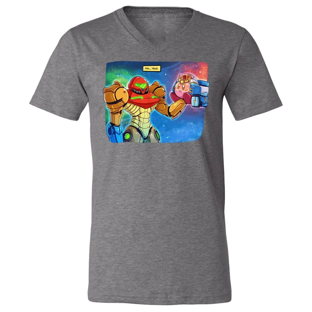Unisex V-Neck T-Shirt - RAS6TL4V - Deep Heather - 13