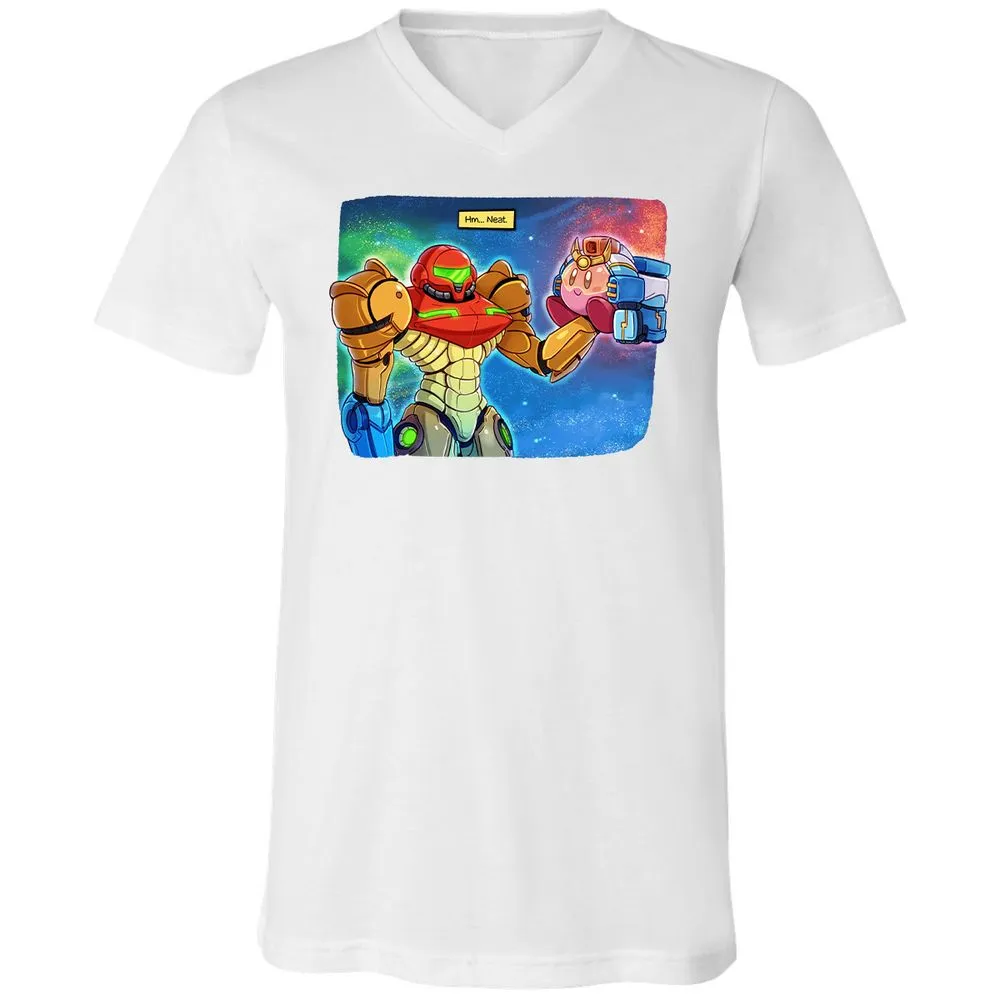 Unisex V-Neck T-Shirt - RAS6TL4V - White - 5