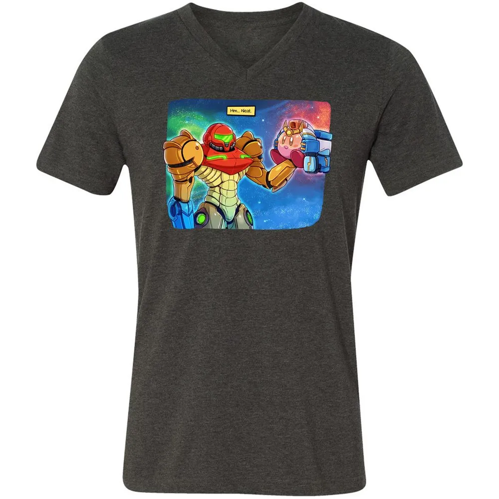 Unisex V-Neck T-Shirt - RAS6TL4V - Dark Grey Heather - 8