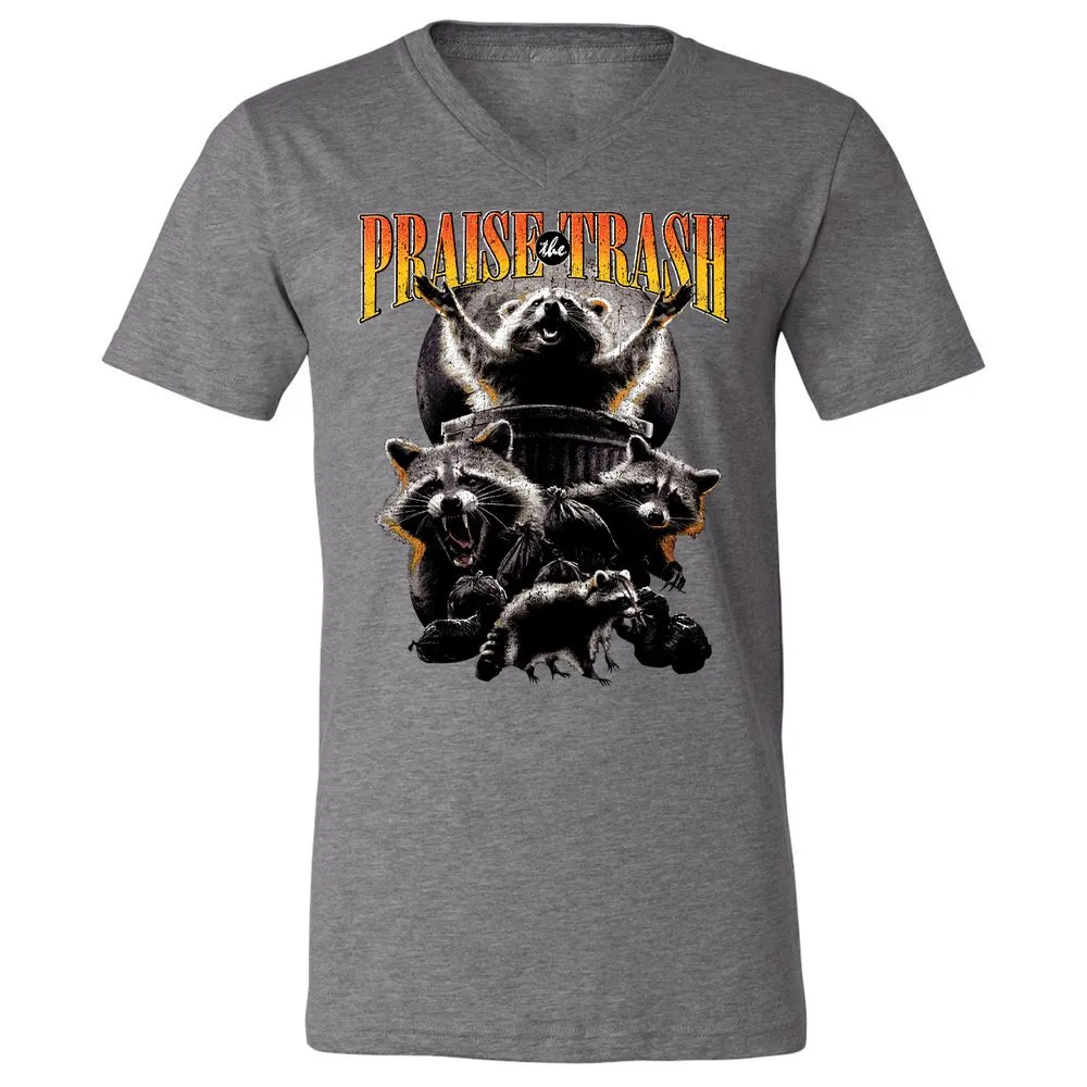 Unisex V-Neck T-Shirt - 14KXGNQQ - Deep Heather - 13